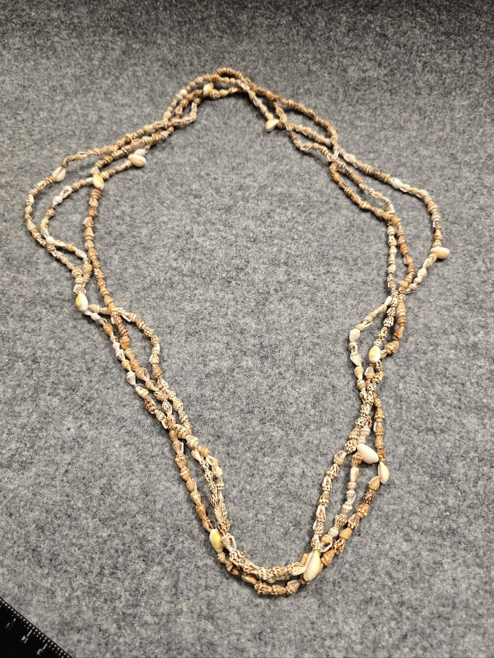 Natural Shell Strand Necklace - Beige Set Of 3
